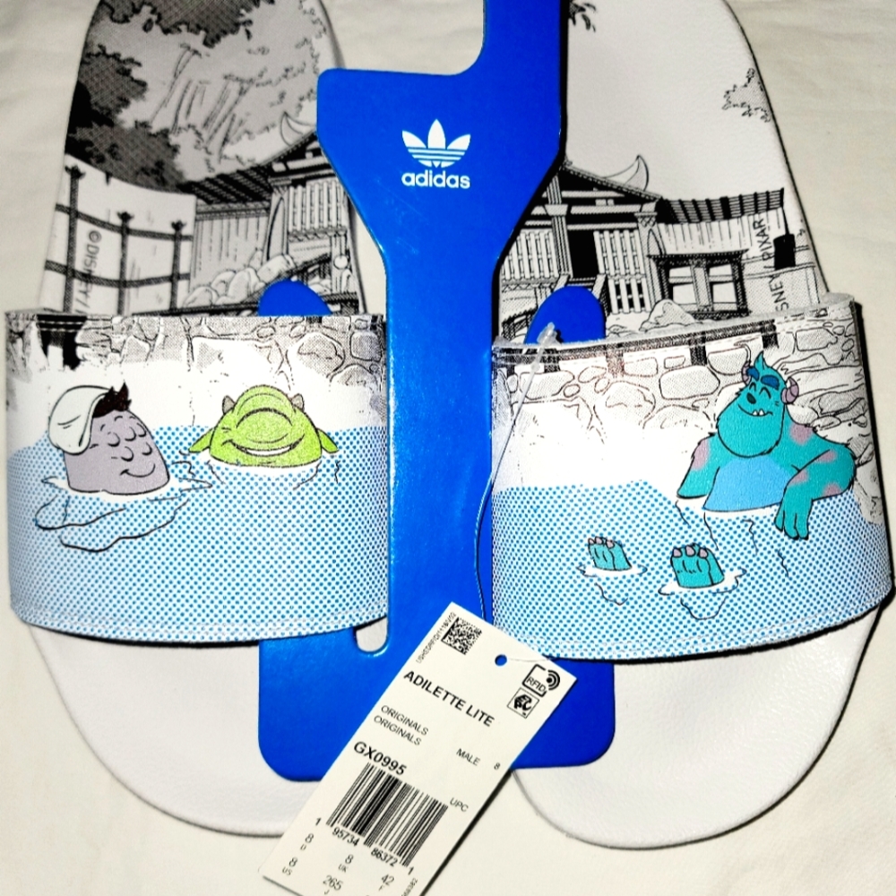 Adidas Originals Disney Pixar Adilette Lite Slides Monsters Sz 8 Men NWT